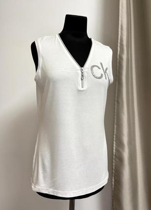 Майка calvin klein біла 40/42 l/xl1 фото