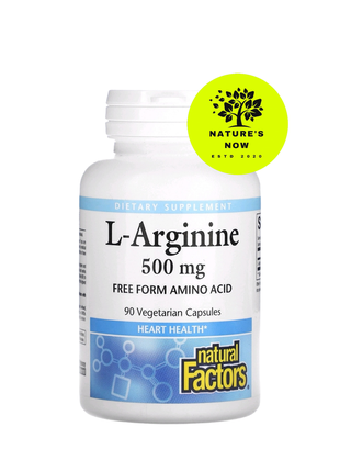 Natural factors l-arginine/алгінін 500 мг — 90 капсул