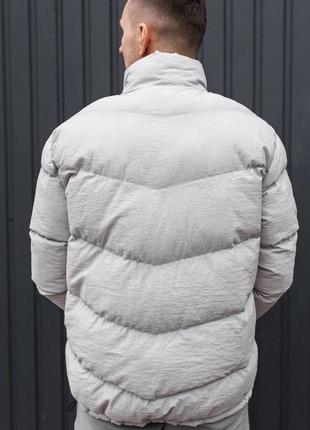Зимова чоловіча сіра куртка пуховик зимняя мужская куртка пуховик adidas originals7 фото