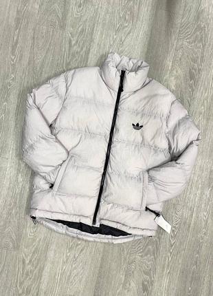 Зимова чоловіча куртка пуховик зимняя мужская куртка пуховик оверсайз adidas originals3 фото