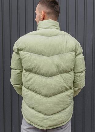 Зимова чоловіча пухова куртка зелена зимняя мужская куртка пуховик adidas originals2 фото
