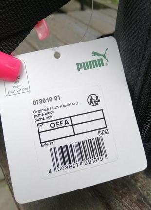 Сумка чоловіча сіра чорна puma originals futro reported6 фото