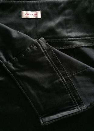 Деловая юбка-карандаш, прямая миди, с высокой талией, черная, orsay4 фото