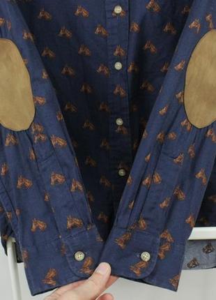 Стильная фланелевая рубашка polo ralph lauren monogram horse blue flannel shirt5 фото