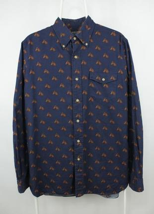 Стильна фланелева сорочка polo ralph lauren monogram horse blue flannel shirt