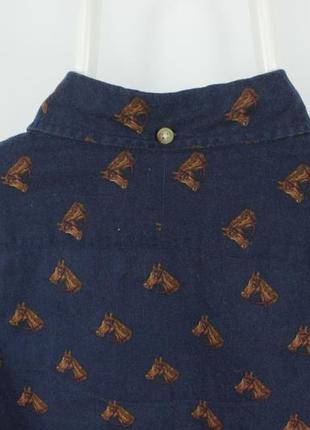 Стильная фланелевая рубашка polo ralph lauren monogram horse blue flannel shirt6 фото