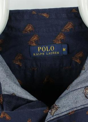 Стильная фланелевая рубашка polo ralph lauren monogram horse blue flannel shirt3 фото