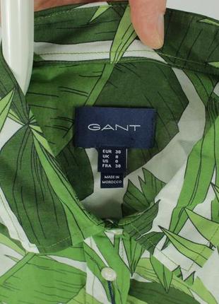 Яскрава шовкова сорочка gant palm breeze print cotton silk shirt2 фото