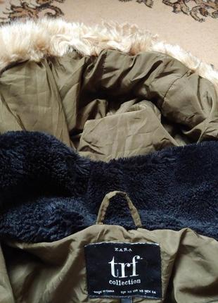 Куртка парка пальто тёплое зимнее бренд zara6 фото