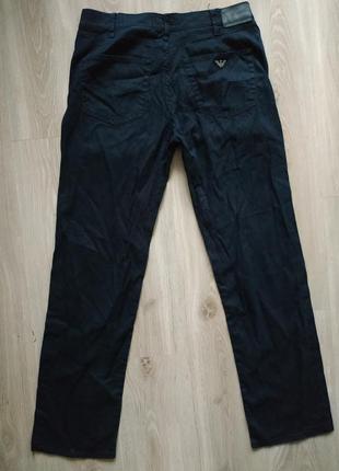 Льняные штаны armani jeans linen inside размер 34/34, новые.2 фото