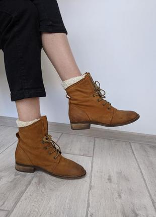 🔥🔥🔥 сапоги ботинки на весну кожаные бежевые кожа женские gortz shoes чоботи черевики осінь