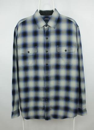 Тепла фланелева сорочка polo ralph lauren classic fit plaid flannel shirt