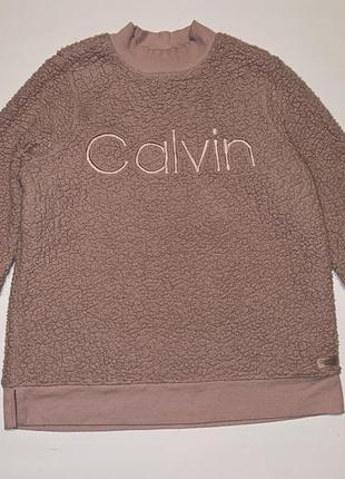 Свитшот calvin klein brand sherpa logo teddy sweatshirt2 фото