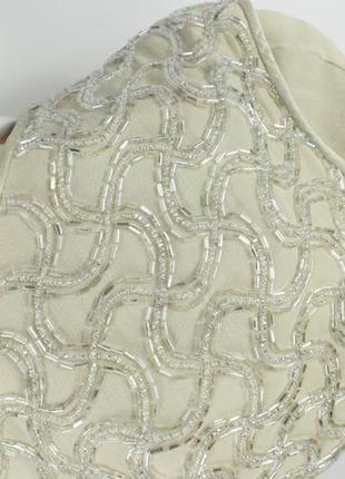 Винтажная шелковая блуза escada couture silk dress top multicolor beaded7 фото