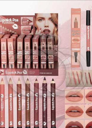 Контурний олівець для губ lipstick pen professional з пензликом набір з 4 шт.