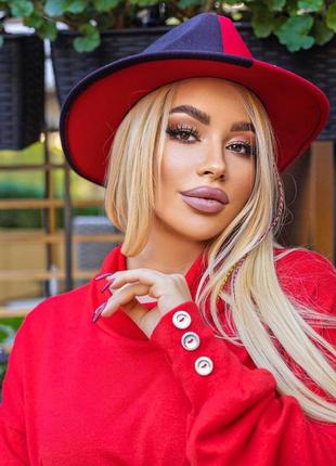 Гольф женский свободного силуета воротник хомут рукав широкий манжет декорирован пуговицами ткань ангора арктика