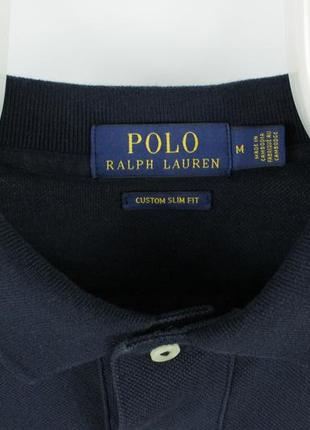 Якісна футболка поло polo ralph lauren slim fit navy polo shirt3 фото