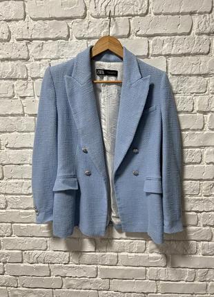 Твидовый пиджак zara