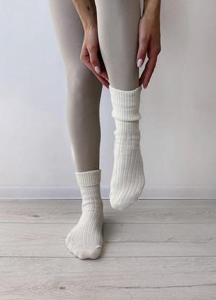 Носки из шерсти ягненка с отворотами7 фото
