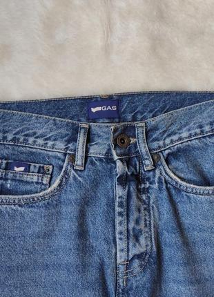 Синие плотные прямые джинсы женские высокая талия посадка кроп укороченные мом бойфренды мужские gas3 фото
