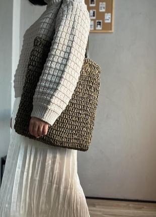 Плетена сумка від chicoree accessories2 фото