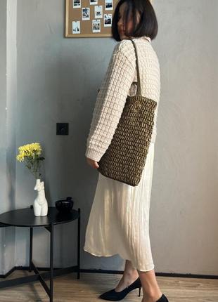 Плетена сумка від chicoree accessories4 фото