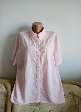 Розпродаж! пудрова блуза, riddella, батал, р. 22/5xl