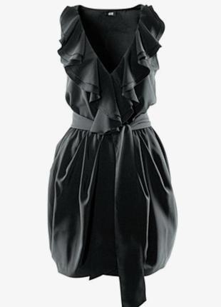 Вечірня чорна сукня ,плаття ,волани,h& m1 фото