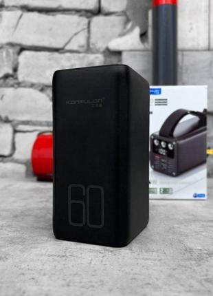 Портативная батарея (power bank) konfulon a28q, 60000 mah, чорний3 фото