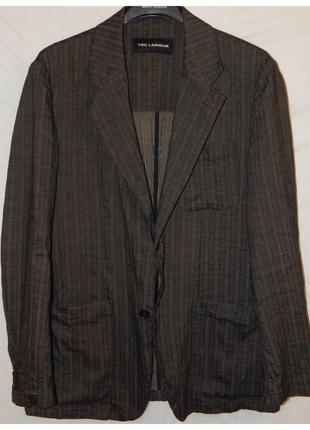 Фактурный пиджак из льна и хлопка ted lapidus