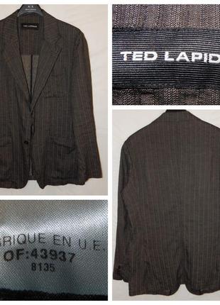 Фактурний піджак із льону та бавовни ted lapidus5 фото