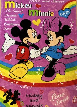 Флисовый плед микки mickey minnie