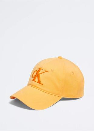 Новая кепка calvin klein бейсболка (ck orange twill logo cap) с америки