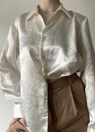Вінтажна сорочка рубашка блузка в піжамному стилі zara m&s h&m vintage
