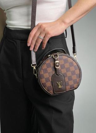 Новинка louis vuitton petite boite сумка круглая на два отделение ручка и узкий ремешок луи виттон