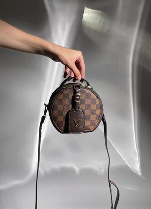 Новинка louis vuitton petite boite сумка круглая на два отделение ручка и узкий ремешок луи виттон6 фото