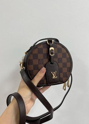 Новинка louis vuitton petite boite сумка круглая на два отделение ручка и узкий ремешок луи виттон8 фото