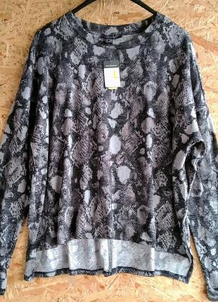 Джемпер primark с анималистическим принтом оверсайз