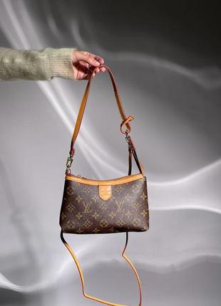 Легкая небольшая сумка louis vuitton mini bag  формы багет луи виттон6 фото