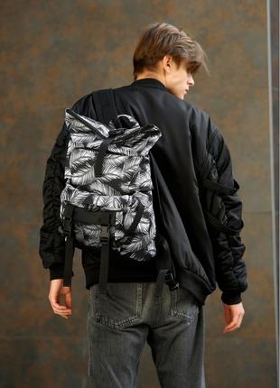 Чоловічий рюкзак ролл sambag rolltop double принт "palm"