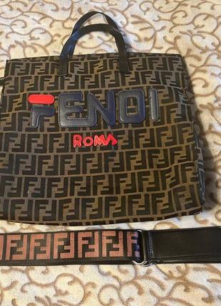 Сумка fendi з плечовим ременем2 фото