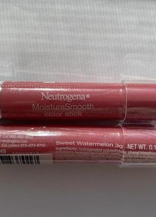 Помада- стик neutrogena moisture smooth color stick 30 sweet watermelon