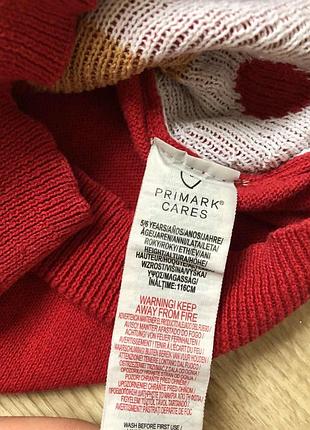 Свитер новогодний primark 5-6 лет 2