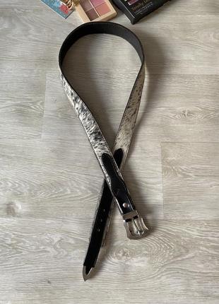 Кожаный стильный пояс из пони