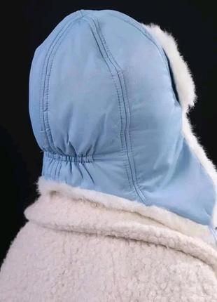 Дитяча зимня шапка ушанка з помпонами6 фото