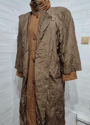 Шикарное длинное пальто  kemper s-xl  с шерсти lana  с плащем-твинсетом5 фото