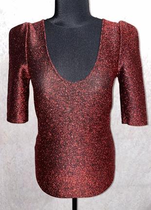 Блестящая блуза с люрексом mango