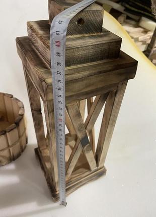 Фонарик декоративный деревянный