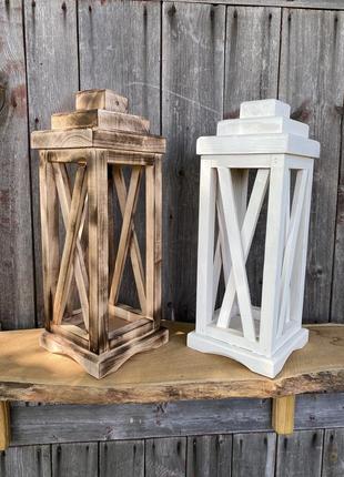 Фонарик декоративный деревянный