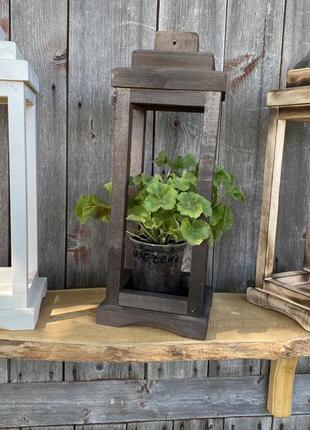 Фонарик декоративный деревянный